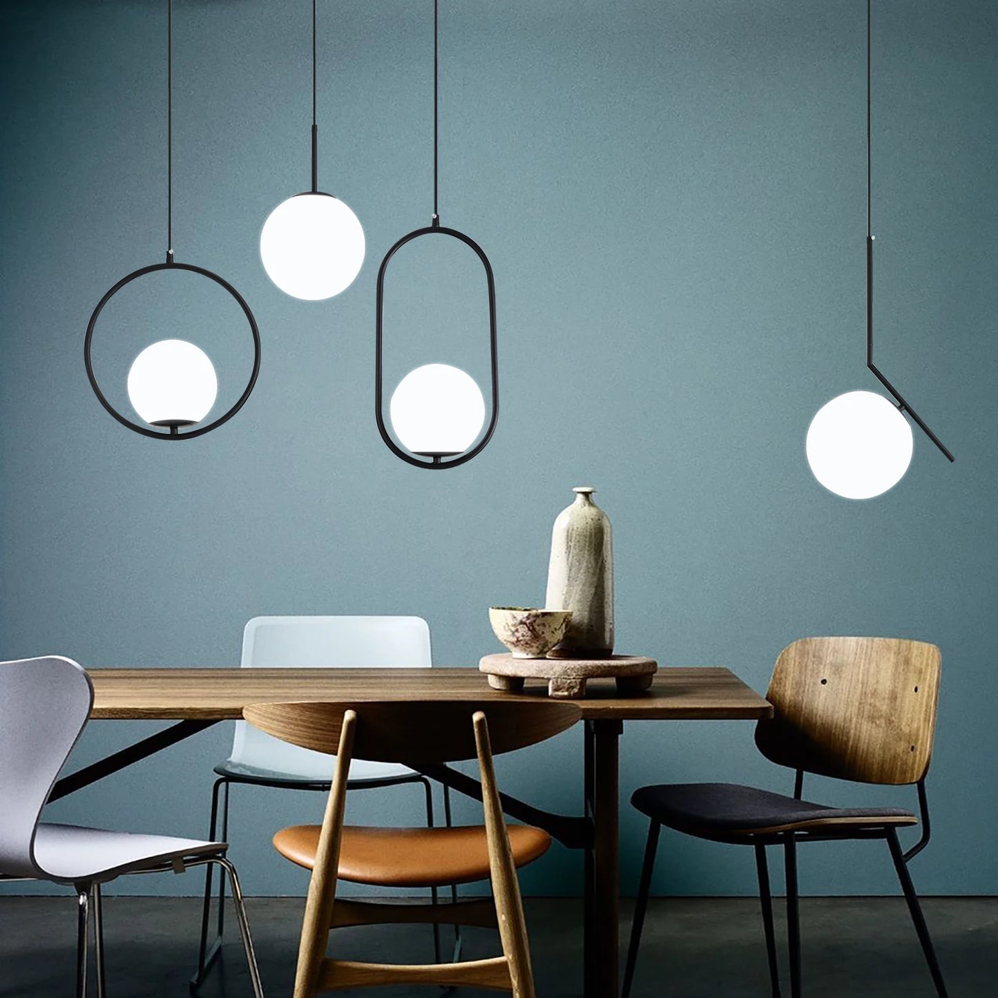 Modern Nordic Glass Ball Pendant Light