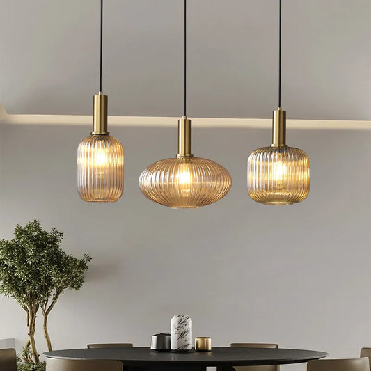 Retro Colorful Glass Pendant Lights