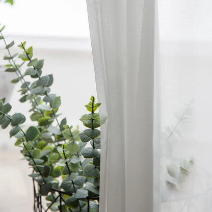 Super Soft Great Hand Feeling White Tulle Curtains