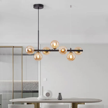 Nordic Modern LED Pendant Gold Light Glass Ball