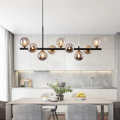 Nordic Modern LED Pendant Gold Light Glass Ball