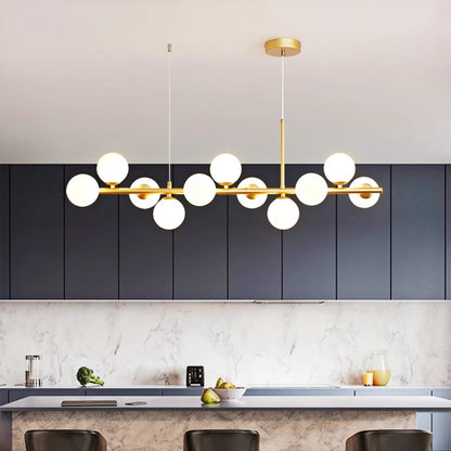 Nordic Modern LED Pendant Gold Light Glass Ball