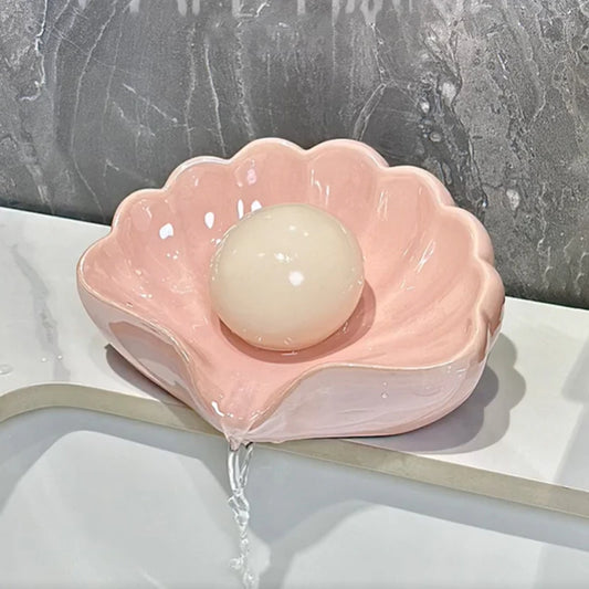 Shell Shaped Ceramic Soap Dish