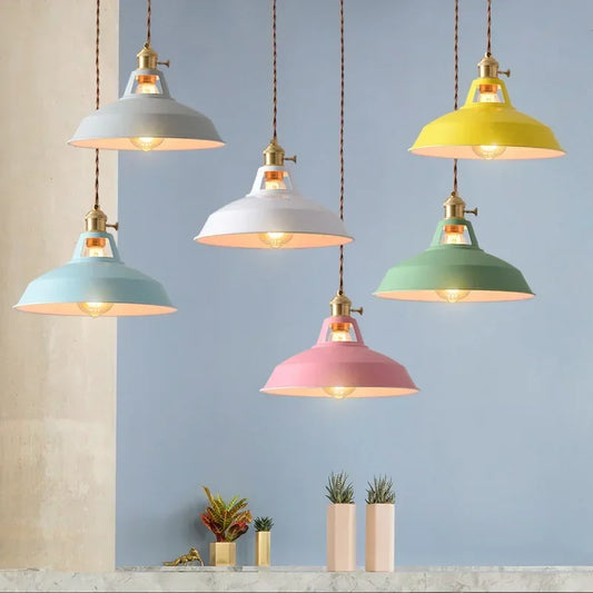 Retro Industrial Colorful Pendant Lights