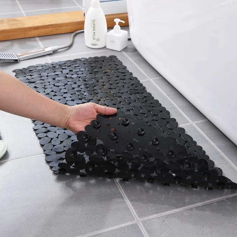 Pebble Shape Machine Washable Bathtub Mat