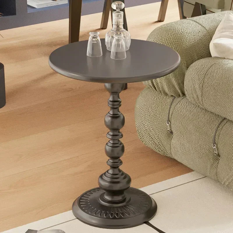 American Retro Iron Art Round Tea Table