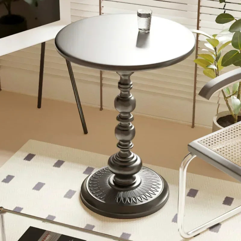 American Retro Iron Art Round Tea Table