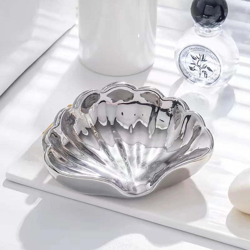 Shell Shaped Ceramic Soap Dish