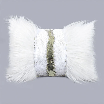 Luxury Sequin Fur Cushion Cover