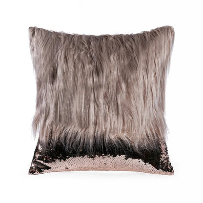 Luxury Sequin Fur Cushion Cover