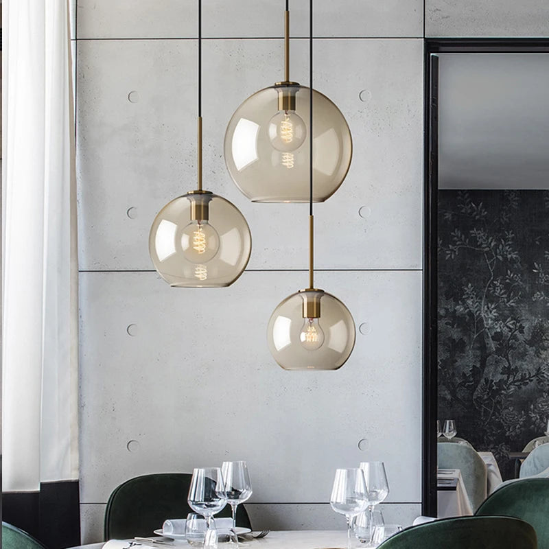 Modern Loft Hanging Glass Pendant Light