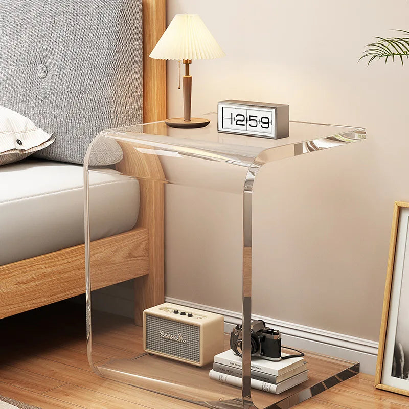 Simple and Light Luxury Acrylic Bedside Table