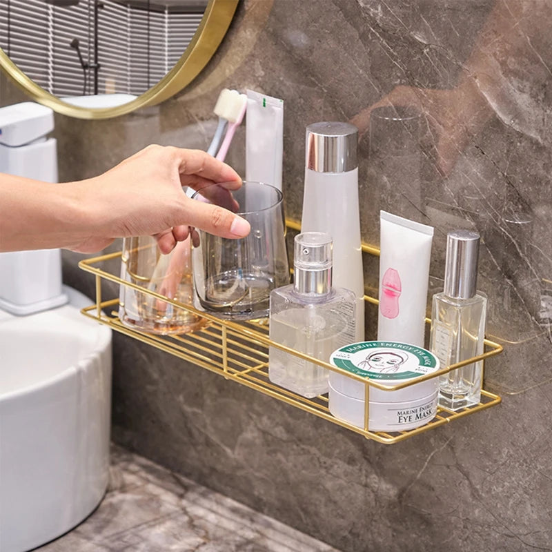 Hole-Free Wall-Mounted Mouthwash Cup Storage Rack