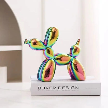 Creative Balloon Dog Abstract Ceramic Ornament Sculpture Figurine Statue