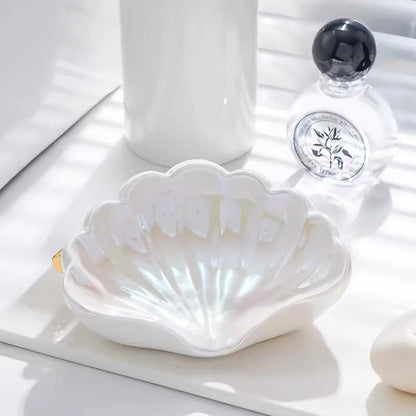 Shell Shaped Ceramic Soap Dish