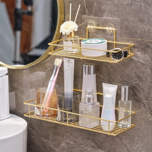 Hole-Free Wall-Mounted Mouthwash Cup Storage Rack