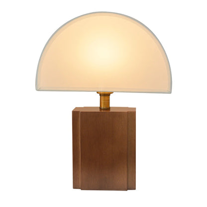 Wabi-Sabi Retro Solid Wood + Fabric Lampshade Decorative Table Lamp