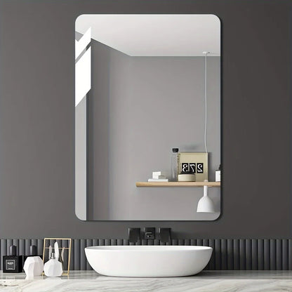 1PC Acrylic Rectangle Shape Irregular Bathroom Shatterproof Mirror