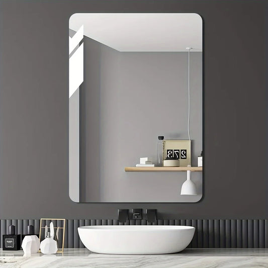 1PC Acrylic Rectangle Shape Irregular Bathroom Shatterproof Mirror