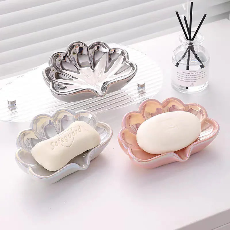 Shell Shaped Ceramic Soap Dish