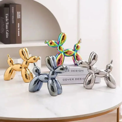 Creative Balloon Dog Abstract Ceramic Ornament Sculpture Figurine Statue