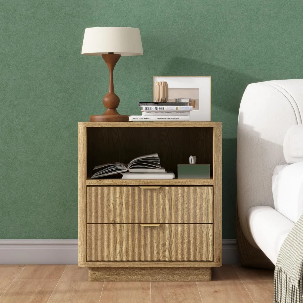 Brown Night Stands with 2 Drawers