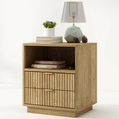 Brown Night Stands with 2 Drawers