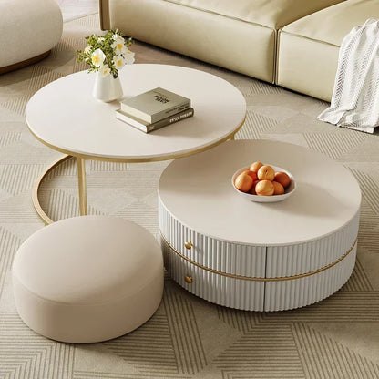 Modern Storage Round Designer Table