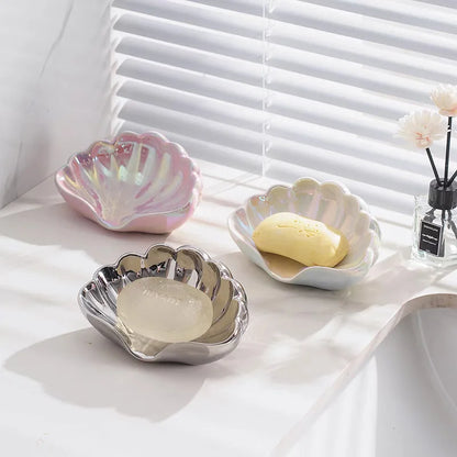 Shell Shaped Ceramic Soap Dish