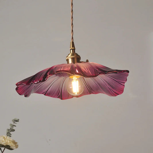 Flower Glass Hanging Lamps