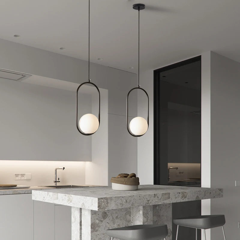 Modern Nordic Glass Ball Pendant Light